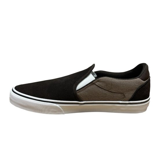 VANS ASHER DELUXE SLIP ON SHOES COZY KNIT COFFEE MENS 9 SKATE COMFORTABLE NEW - Picture 2 of 7
